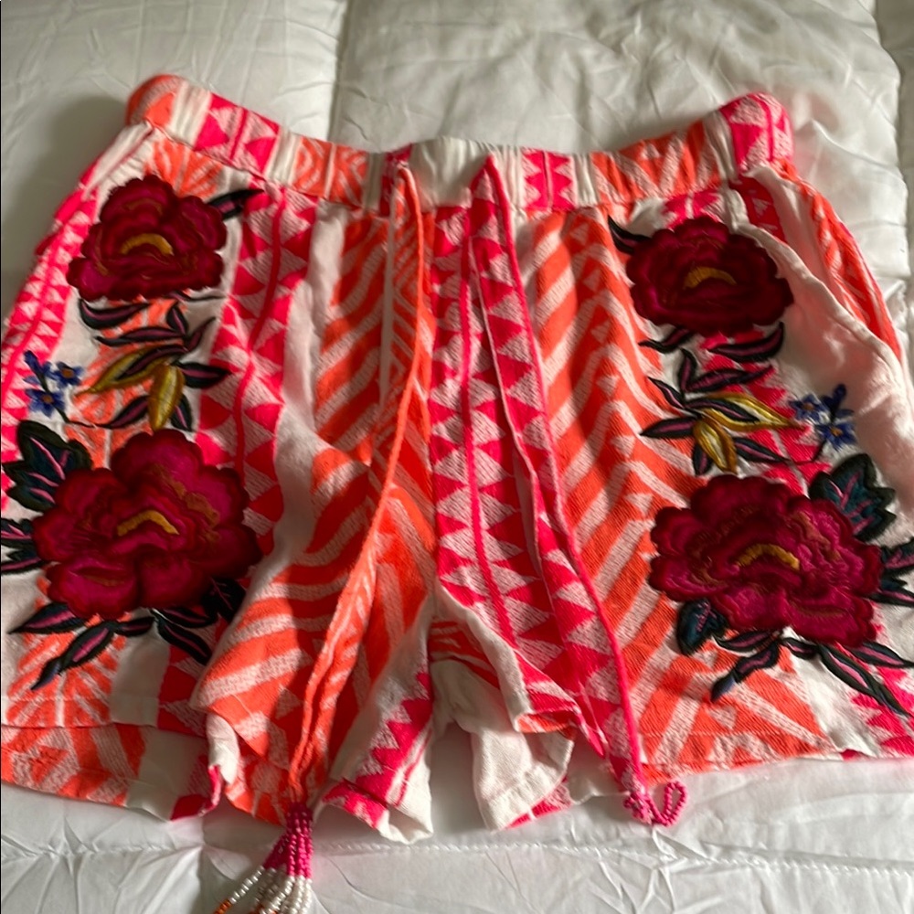 FARM Rio High Waist Floral Shorts